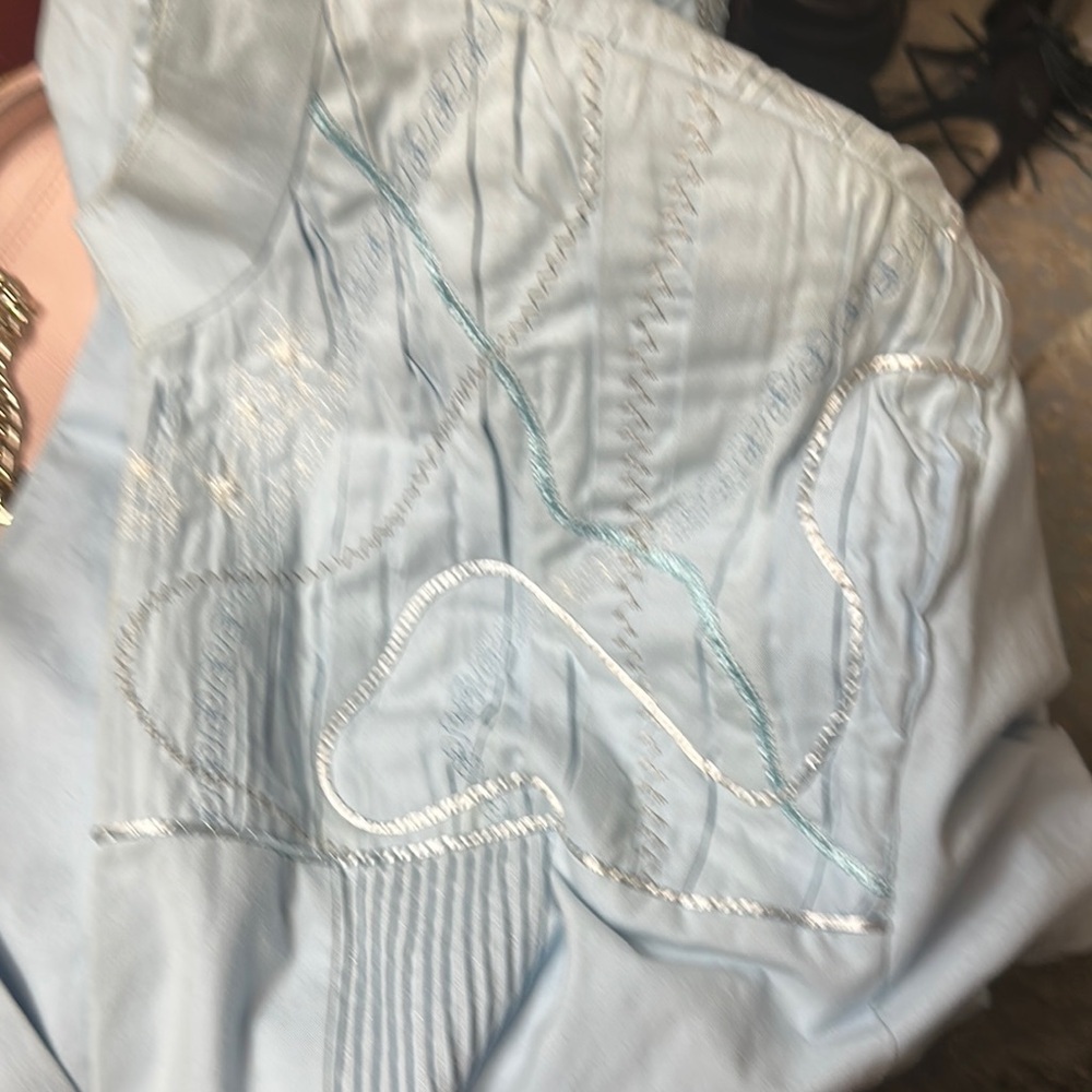 Vintage Blue Bomber Jacket Lightweight Casual, Fits L - Picture 6 of 13